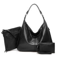 Bolso de hombro de piel sintética para mujer, conjunto de tres piezas, suave - details 19