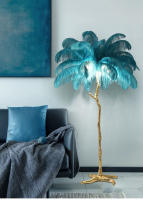 Lámpara de pie con plumas, luminaria moderna para sala de estar, restaurante, oficina, dormitorio, decoración de plumas - details 8