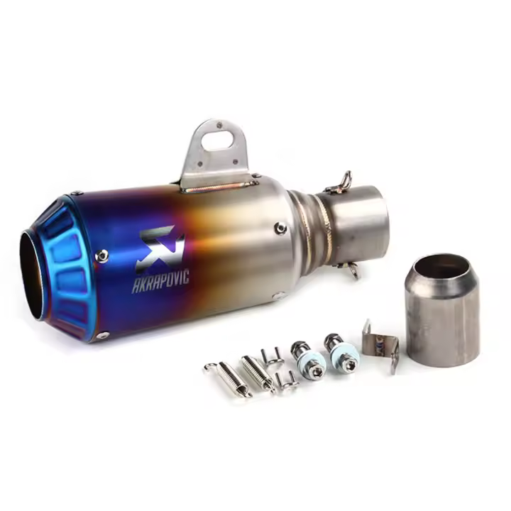 R8 Universal Motorcycle Modify Power Pipe Exhaust Muffler Pipe Escape Moto Scooter ATV Power Pipe With Laser LOGO - 1