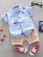 Conjunto de Pantalones Cortos de Manga Corta con Estampado Completo de Osito - details 2