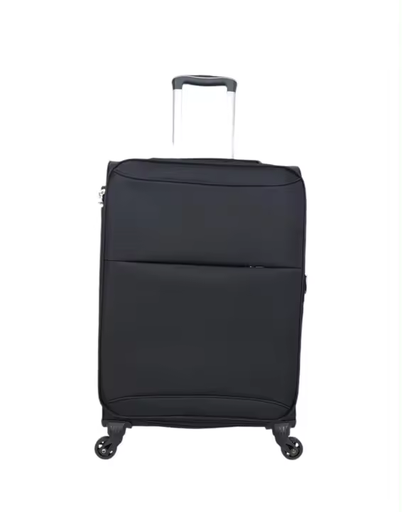 Maleta de viaje barata mediana Travel 8018 de tela Color Negro de 66 x 44 x 25 cm muy ligera 2,9 kg 4 ruedas giratorias 360º - 1