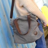 Bolso de mano informal europeo y americano para mujer, bandolera de hombro portátil de lona Simple, bolso cruzado de gran capacidad - details 2