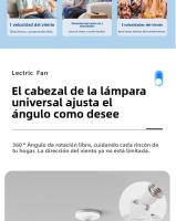 Lámpara Ventiladora LED con Control Remoto Ventilador de Techo Silencioso, 3 Colores Ajustables, Fácil Instalación, Ideal para Dormitorio y Sala de Estar, Diseño Moderno y Eficiente - details 11