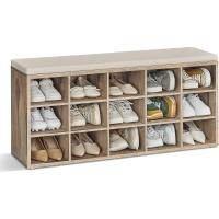 9 Compartimentos y Asiento Acolchado30,3 x 78,5 x 48 cmEntradaDormitorioSala EstarBlanco y Gris - details 2