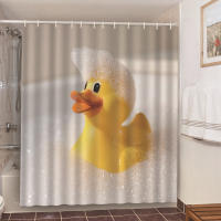Cortinas De Ducha divertidas para baño, decoración con ganchos, impermeables, 3D tela De poliéster, lindo gato, dinosaurio - details 22