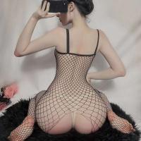 Calcetines sexuales de cuerpo entero con entrepierna elástica, menos transparentes, y ropa interior tipo camisola que realzan las nalgas eróticas femeninas. - details 2