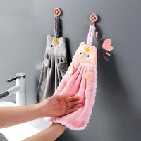 Toalla de cocina para el hogar, paño suave de terciopelo Coral, estilo coreano, dibujos animados - details 2
