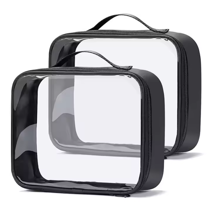 Almacenamiento de artículos de tocador de viaje transparente grande impermeable conveniente utilidad portátil hombres mujeres bolsa de cosméticos accesorio - 1
