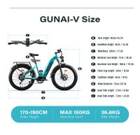 GUNAI-V bicicleta eléctrica para adultos 1000W bicicleta eléctrica de carretera 48V 21Ah Fatbike MTB E-bike 26 "bicicleta eléctrica de montaña 50 KM/H velocidad máxima - details 18
