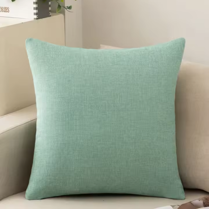 Funda de almohada de algodón o salón, cojín de sofá de color sólido, estilo escandinavo INS, funda de almohada de cintura de invierno - 1