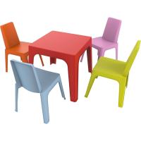 resol Julieta Conjunto Infantil para Interior, Exterior, jardín - 1 Mesa Azul + 4 Sillas Roja/Rosa/Naranja/Lima - details 10