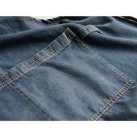 Delantal de algodón vaquero Lona coreana antiincrustable para limpieza del hogar, cocina, ropa de trabajo, delantal de peluquería, ocio, jardinería, hornear - details 6