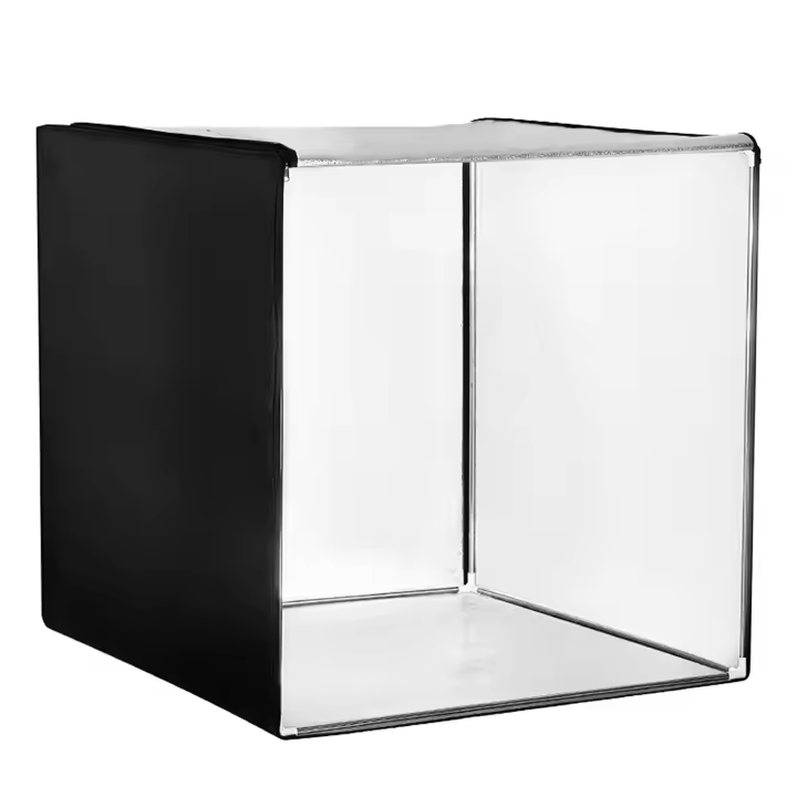 SucceBuy Caja de luz para estudio fotográfico de 39" x 39", tienda de campaña profesional de 5600K, 210 luces LED, 5 fondos, tela de luz suave - 1