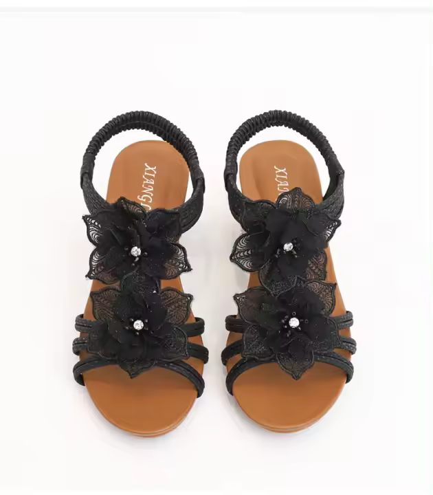 Sandalias De Mujer Vintage Bohemio Cuñas Zapatos De Mujer Casual Sandalias De Tacón Para Vacaciones Estilo Callejero Zapatos De Mujer De Verano - 1