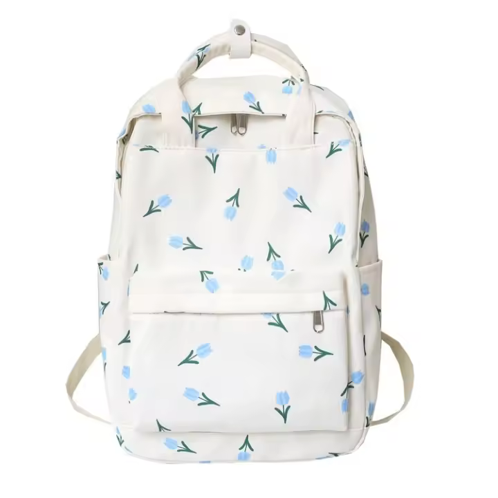 Mochila, estudiante, universidad, retiro, mano de viento, literatura, Corea, mochila, tulipán - 1