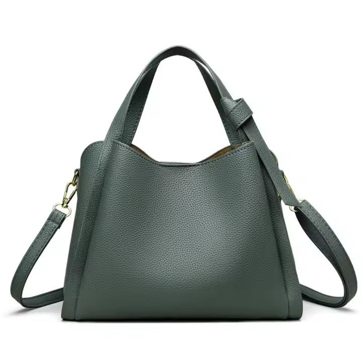 Cuero suave bolso de las mujeres bolso cesta de verduras de las mujeres bolso de hombro de alta gama crossbody atmósfera versátil cubo hombro - 1