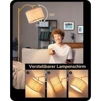 Pantalla de Lino Beige, Casquillo E27, Compatible con Varias Bombillas, 160cm Lámpara de Arco Negra con Pantalla Ajustable para Dormitorio, Salón, Oficina - details 26
