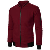 Cuadros de hombre, chaqueta con cremallera y cuello alto, nuevo estilo e - details 22
