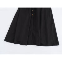 - Vestido camisero sin mangas con cinturón, mezcla de lino, estilo europeo y americano para mujer - details 3