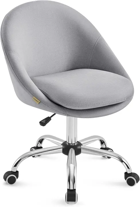 Silla de Oficina en Casa Silla Giratoria de Algodón y Lino Silla de Escritorio Acolchada con Espuma - 1