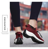 Zapatos para caminar de marca para mujer, zapatillas de deporte con calcetines de punto transpirables, zapatos cómodos para lactancia, zapatos deportivos con plataforma informales - details 25