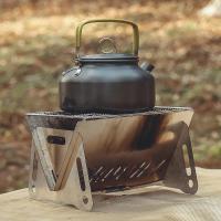 Estufa de Camping de Acero Inoxidable Plegable Portátil Cocina al Aire Libre con Placa de Parrilla - details 2