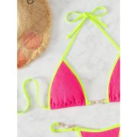 Bikini Micro Sexy Para Mujer 2023 Conjunto De Baño Con Cadena Estilo Brasileño Bikini De Tanga Traje De Baño De Playa Low Waist Sin Aros - details 4