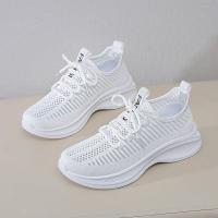 Zapatillas de deporte a la moda para mujer, zapatos informales de malla transpirable con tejido de mosca, suela suave hueca, para exteriores - details 10