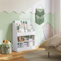 Librería Infantil Blanca Estante de Almacenamiento con 4 Niveles y Compartimentos para Jardín de Infantes y Habitación - details 1