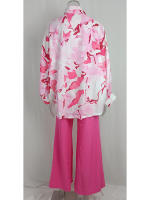 Junxi Wan Conjunto Casual de 2 Piezas Floral Camisa de Manga Larga y Pantalones de Pierna Ancha - details 8