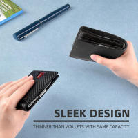 Cartera de Hombre Delgada de Fibra de Carbono Bloqueo RFID, Tarjetas de Crédito, Clip para Billetes, Regalo para Hombres - details 3