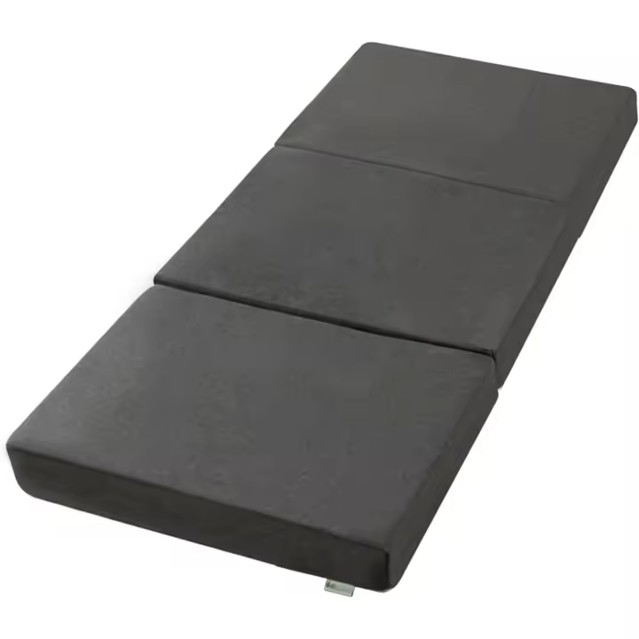 Colchón plegable para invitados - Colchón triple plegable 60x195 cm - Altura del colchón 7.6cm - Colchón de espuma para cama de invitados - 1
