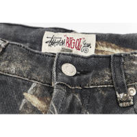 Pantalones capri para hombre con diamantes cortados en llamas de moda superior en 2025, pantalones vaqueros casuales de hip-hop para parejas, pantalones cortos lavados de calle americana para deportes de verano al aire libre - details 9
