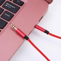 Macho de 3,5 mm a conector de 3,5 mm, enchufe chapado en oro, línea de altavoz trenzado de nailon, control de volumen, cable auxiliar, cable auxiliar para coche, cable de audio - details 6