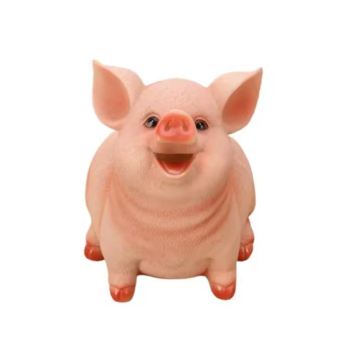 Lindos juguetes creativos para niños, regalo de cumpleaños, decoración del hogar, adorno, estatuas de cerdo, hucha, caja de dinero, caja de almacenamiento de monedas - 1