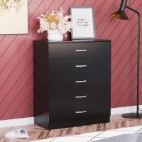 Muebles para Dormitorio Riano Soporte Único de Metal, 5 Asas y Corredores Plata y Negro - details 1