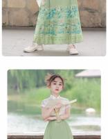 Conjunto de cara de caballo para niña, Hanfu de alta gama para niños, estilo chino, falda de disfraz de la dinastía Ming para niña pequeña para primavera - details 8