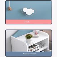 noche, mesita noche infantil, mesa auxiliar con cajón, estantería almacenamiento abierta, muebles dormitorio - details 4