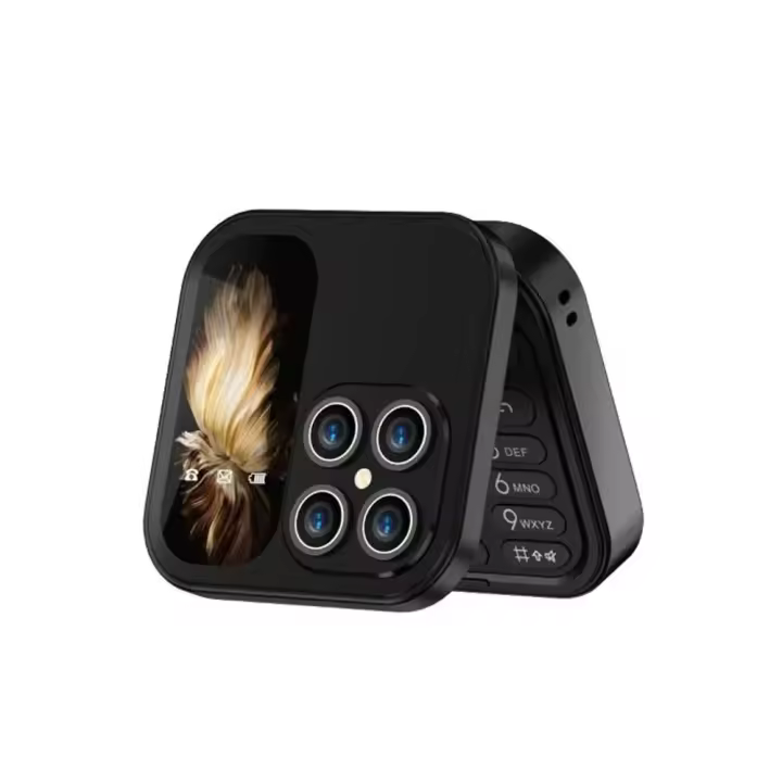 Mini teléfono móvil I17pro con tapa, Radio FM, tarjeta Dual, modo de espera Dual, plegable, linterna, voz, Clamshell, MP3 - 1