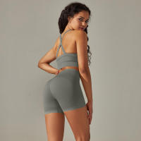 Conjunto de yoga para mujer, leggings y top de cintura alta, chándal sin costuras, tres conjuntos de entrenamiento para ropa de gimnasio - details 38