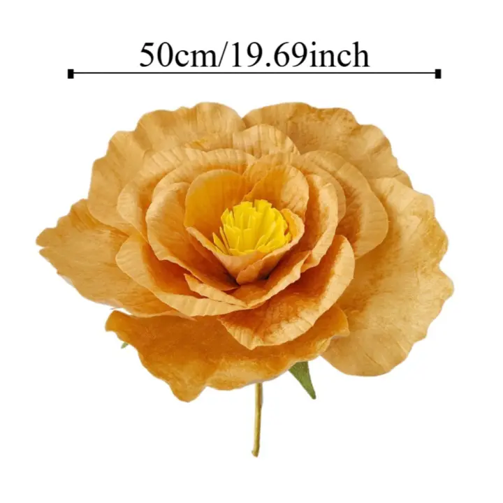Accesorios de fotografía de flores artificiales grandes de 50cm, accesorios DIY, flor de simulación, flor de peonía Artificial tridimensional - 1