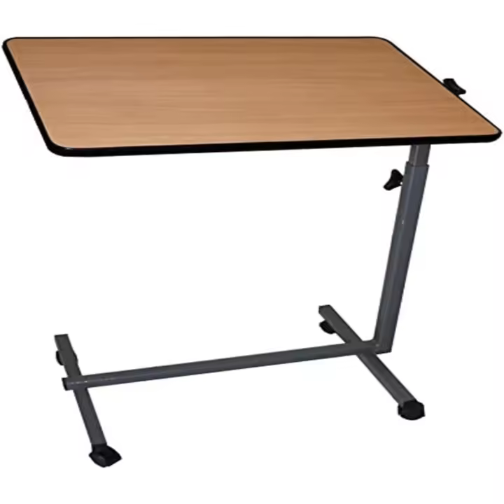 Mesa Auxiliar con Ruedas para Cama y Sofá, Madera, 40 x 60 x 70/105 cm - 1