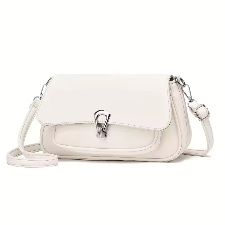 Nuevo bolso de mujer con patrón de lichi de color sólido de moda en 2025, bolso de mano de lujo de alta gama. - 1