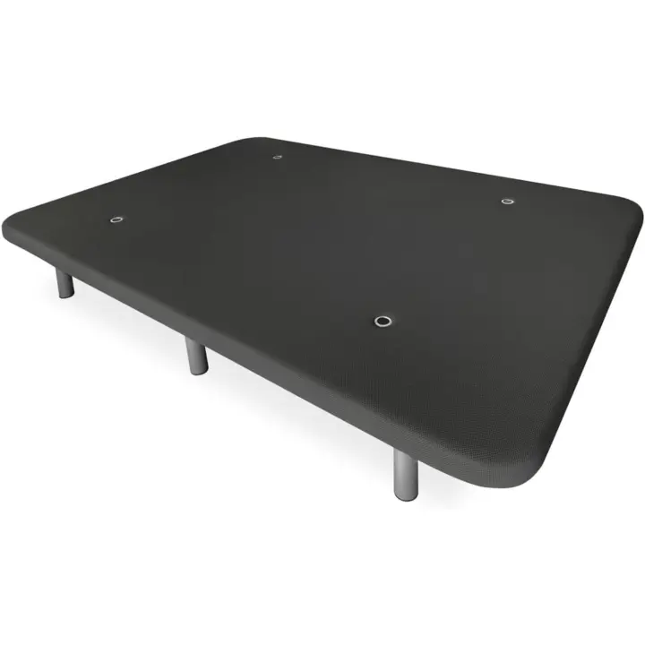 Somnia Descanso Base Tapizada 3D Reforzada Estabilidad Grande con 5 Barras Transversales y 6 Patas Metálicas Roscadas de 25cm - 1
