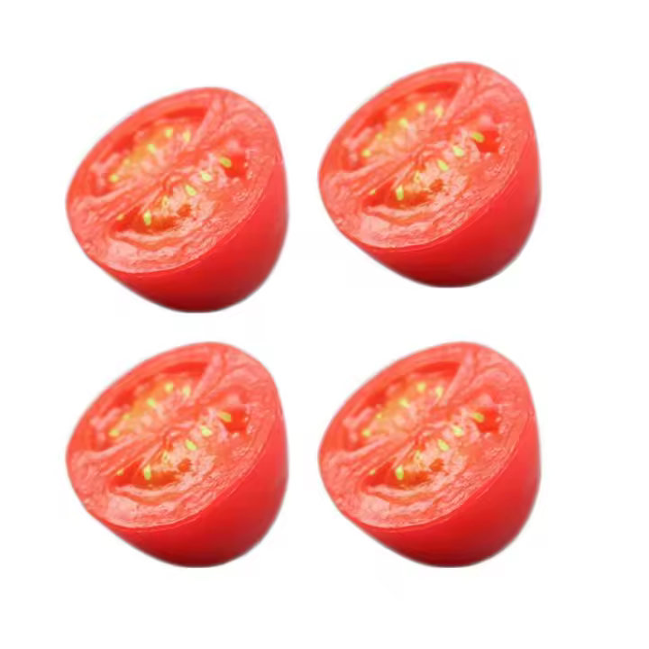 4 Uds. De tomate cherry Artificial, accesorios decorativos, tomate falso realista, modelo de comida divertida, fruta de imitación, decoración del hogar - 1