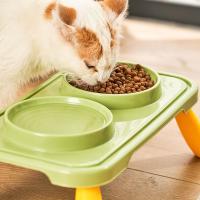 Cuencos dobles para comida de gato, cuenco de agua multifunción antideslizante, contenedor de comida para mascotas, cuenco de alimentación estable antideslizante para gatos, gatitos/cachorros/conejitos - details 12