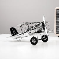 Modelo de Avión Plateado Lujo Ligero Europeo para Decoración del Hogar Personalizada - details 2