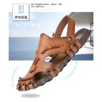 Sandalias de Cuero Veraniegas para Hombres Comodidad Ligera Antideslizante - details 3