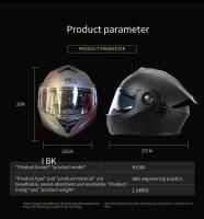 Motocicleta de doble lente con visera solar interna, ajustable para todos, con casco de cara completo montado - details 2