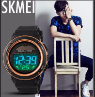 Reloj de Pulsera Deportivo al Aire Libre SKMEI para Hombres Correa de PU Solar Cronógrafo Alarma 5Bar Impermeable Digital Reloj Hombre 1096 con Material de Banda de Cuero Vegetal - details 11
